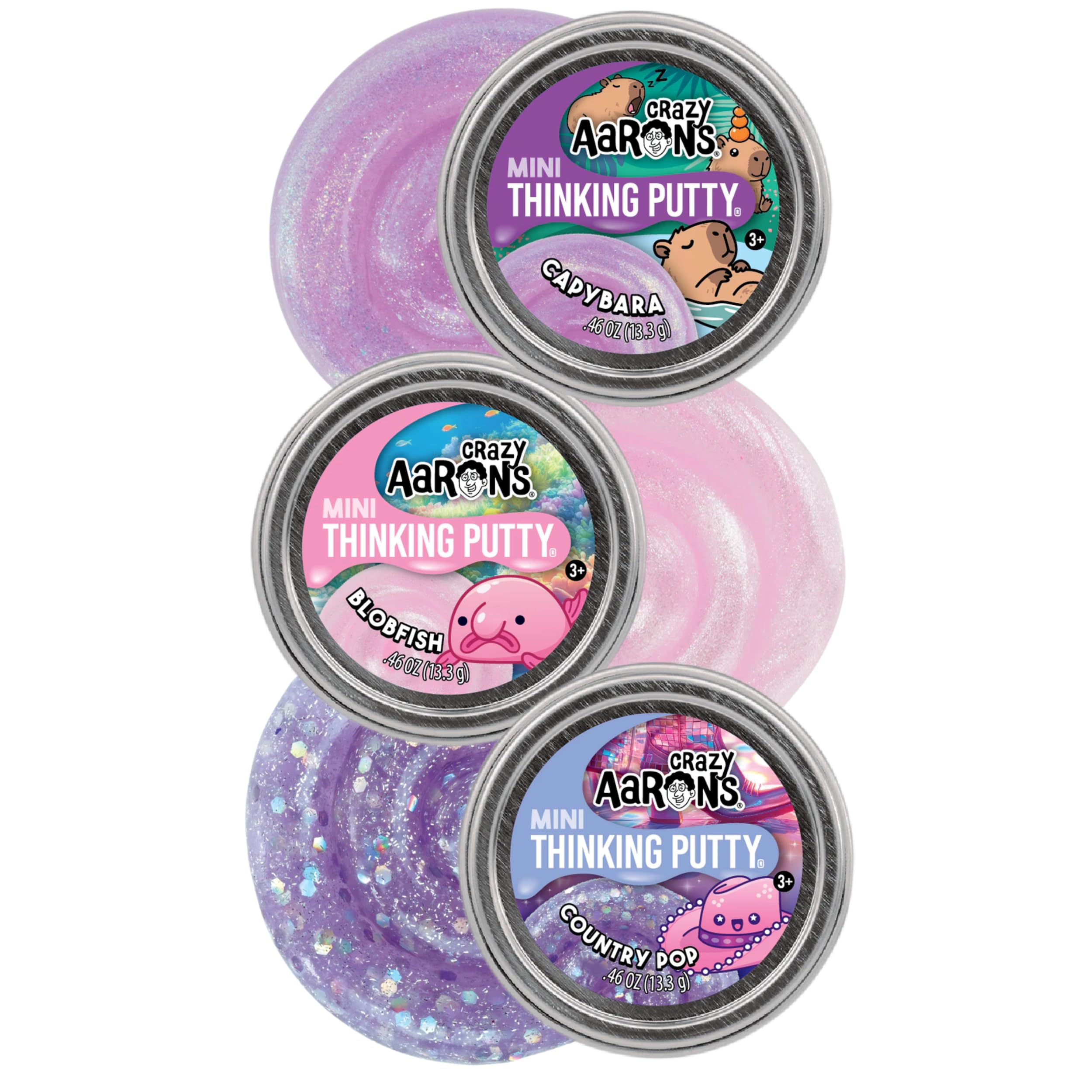 Amazon.com: Crazy Aaron's Mini Putty Tins Animal & Pop Collection